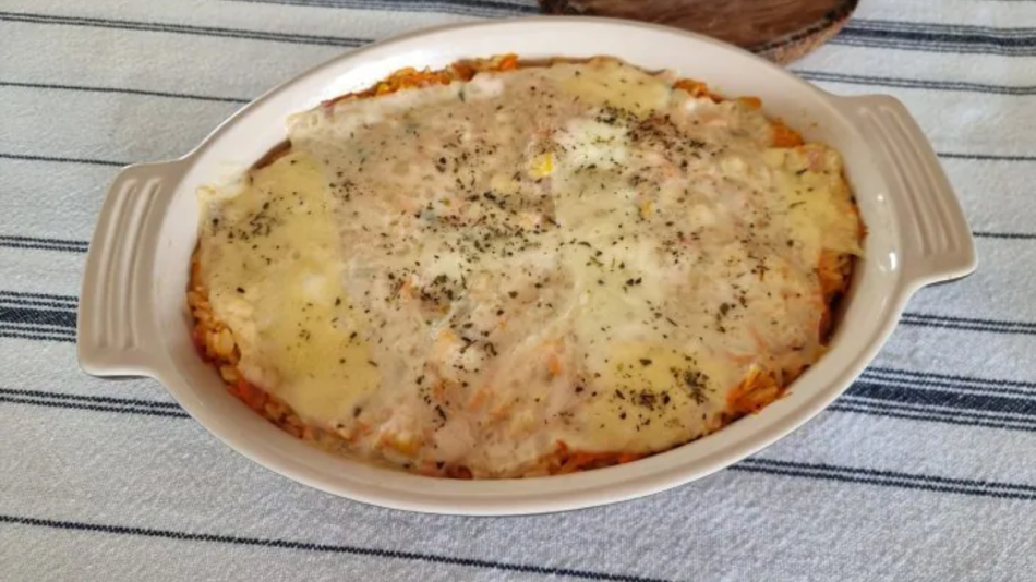 Arroz de forno com frango fácil