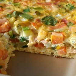 Omelete de forno com vegetais