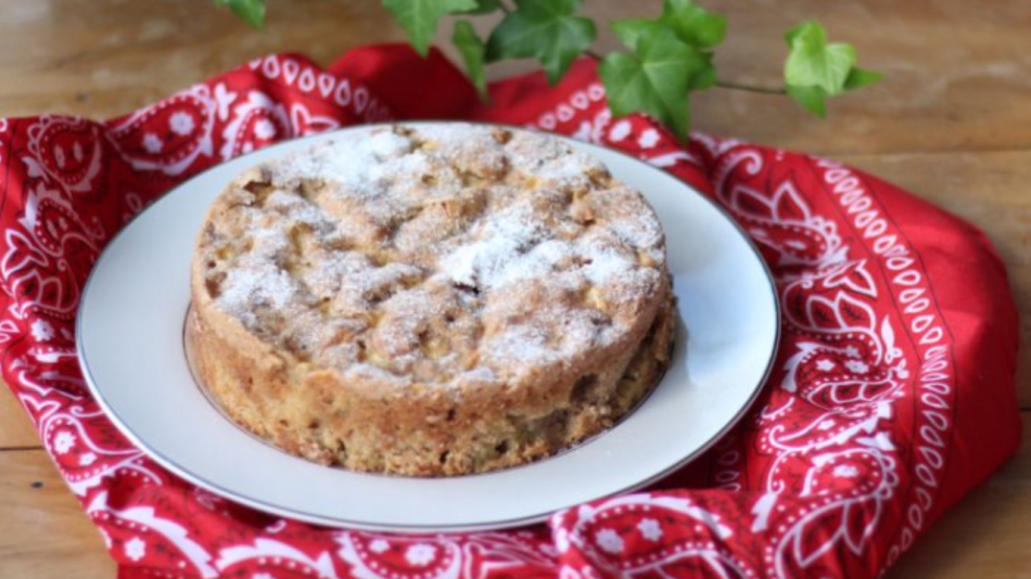 Bolo de maçã com canela