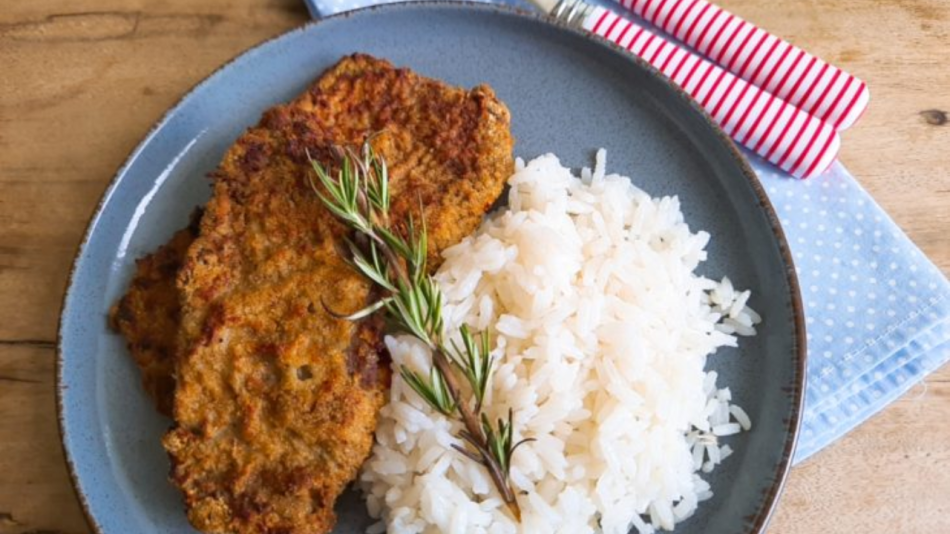 Bife à milanesa na airfryer