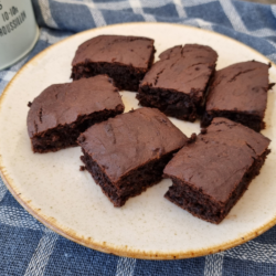 Brownie fit de cacau e abóbora