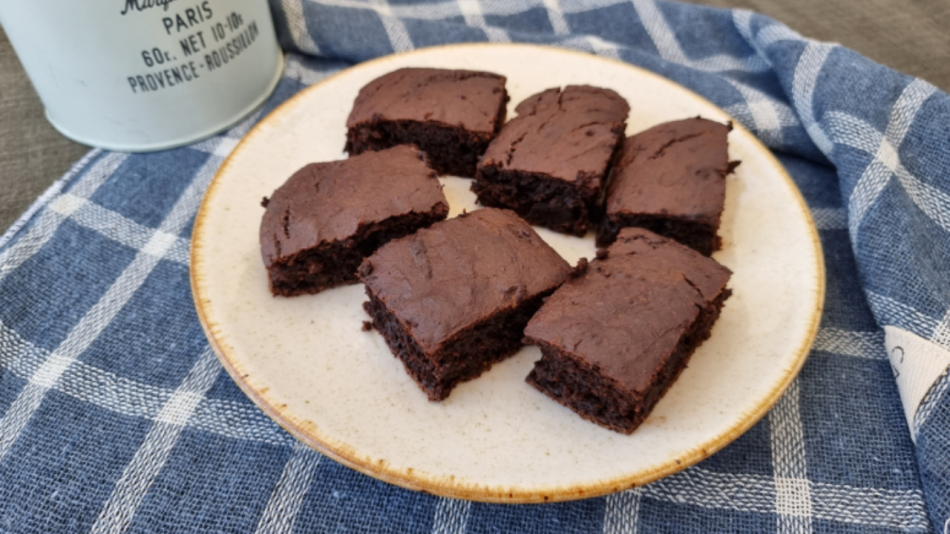 Brownie fit de cacau e abóbora