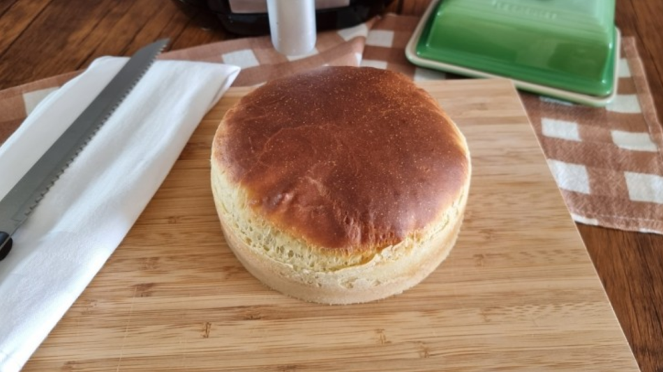 Pão de forma fácil na airfryer